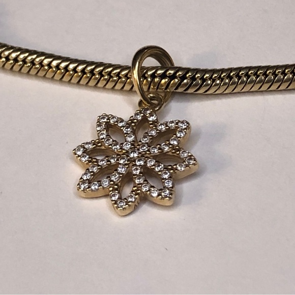 Pandora Solid 14k Lace Botanique Flower Charm Dangle G585 Ale - Picture 9 of 9